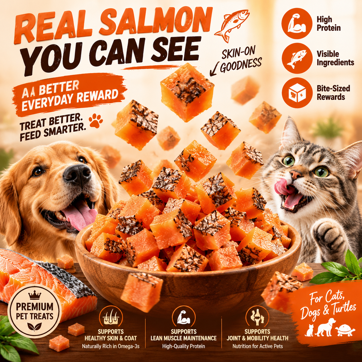 Premium Atlantic Salmon 🐟 Rich in Omega‑3 & Protein for Healthy Skin & Shiny Coats-8RH7