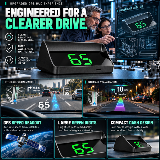 🚨 STOP DRIVING BLIND! ApexDrive  Intelligent GPS HUD – See Your Speed, Direction & Road Alerts Without Taking Your Eyes Off the Road 🚘⚡🛰️-8JX3