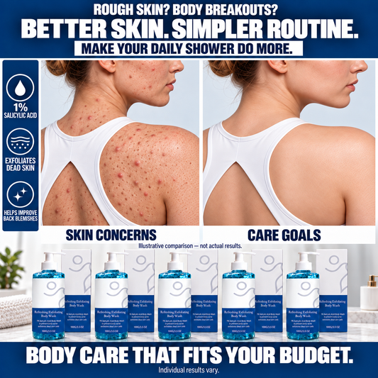 🔥 Flash Sale 🔥 Salicylic Acid Exfoliating Body Wash 🚿 Smoothing for Keratosis Pilaris & Body Acne-8RH7