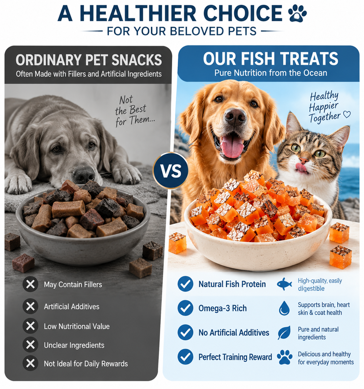 Premium Atlantic Salmon 🐟 Rich in Omega‑3 & Protein for Healthy Skin & Shiny Coats-8RH7