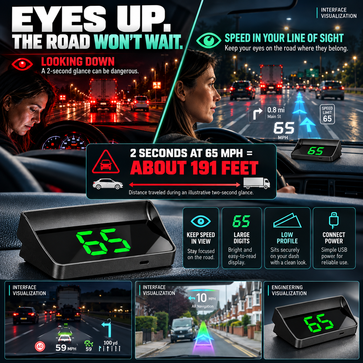 🚨 STOP DRIVING BLIND! ApexDrive  Intelligent GPS HUD – See Your Speed, Direction & Road Alerts Without Taking Your Eyes Off the Road 🚘⚡🛰️-8RH7