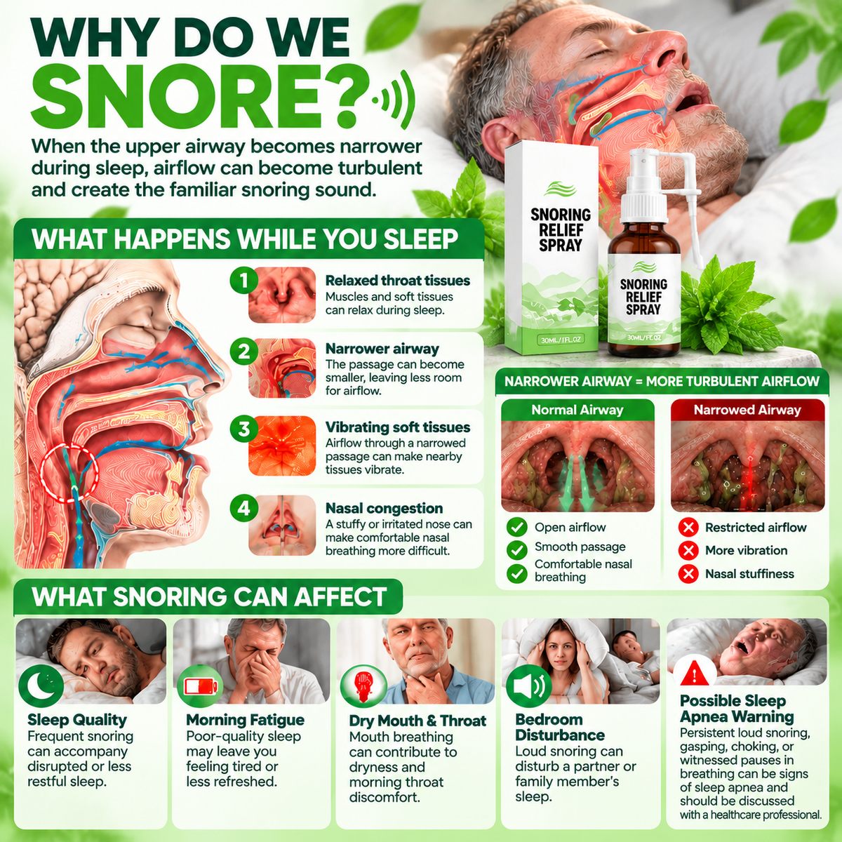 Snoring Relief Spray – 🚨 STOP LETTING LOUD SNORING STEAL YOUR SLEEP — BREATHE MORE COMFORTABLY & WAKE UP REFRESHED 😴