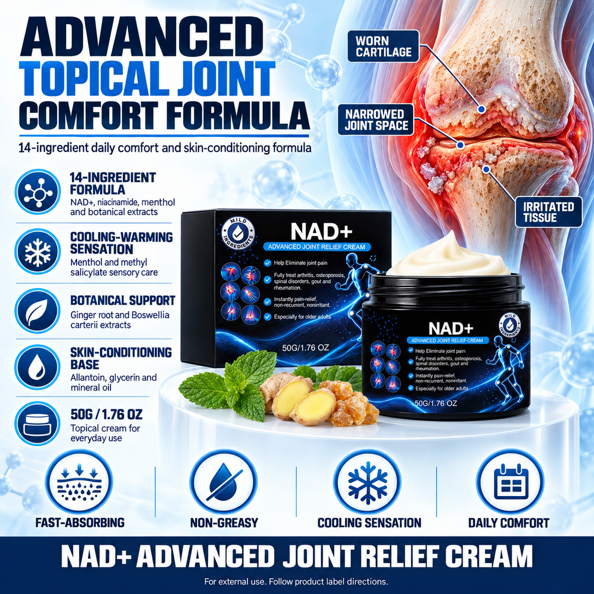 🚨 Stiff Knees? Aching Back? Sore Elbows? Foot & Ankle Pressure? ⚠️ Joint Rescue Advanced Relief Cream-8JX3