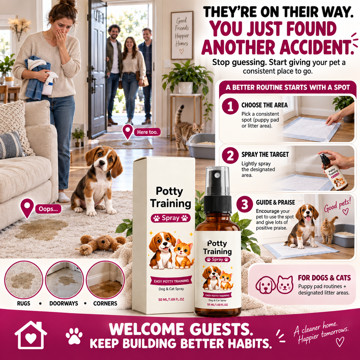 Potty Training Spray 💥 - Stop Repeat Accidents Before Your Rugs, Floors & Furniture Get Ruined-8CR5