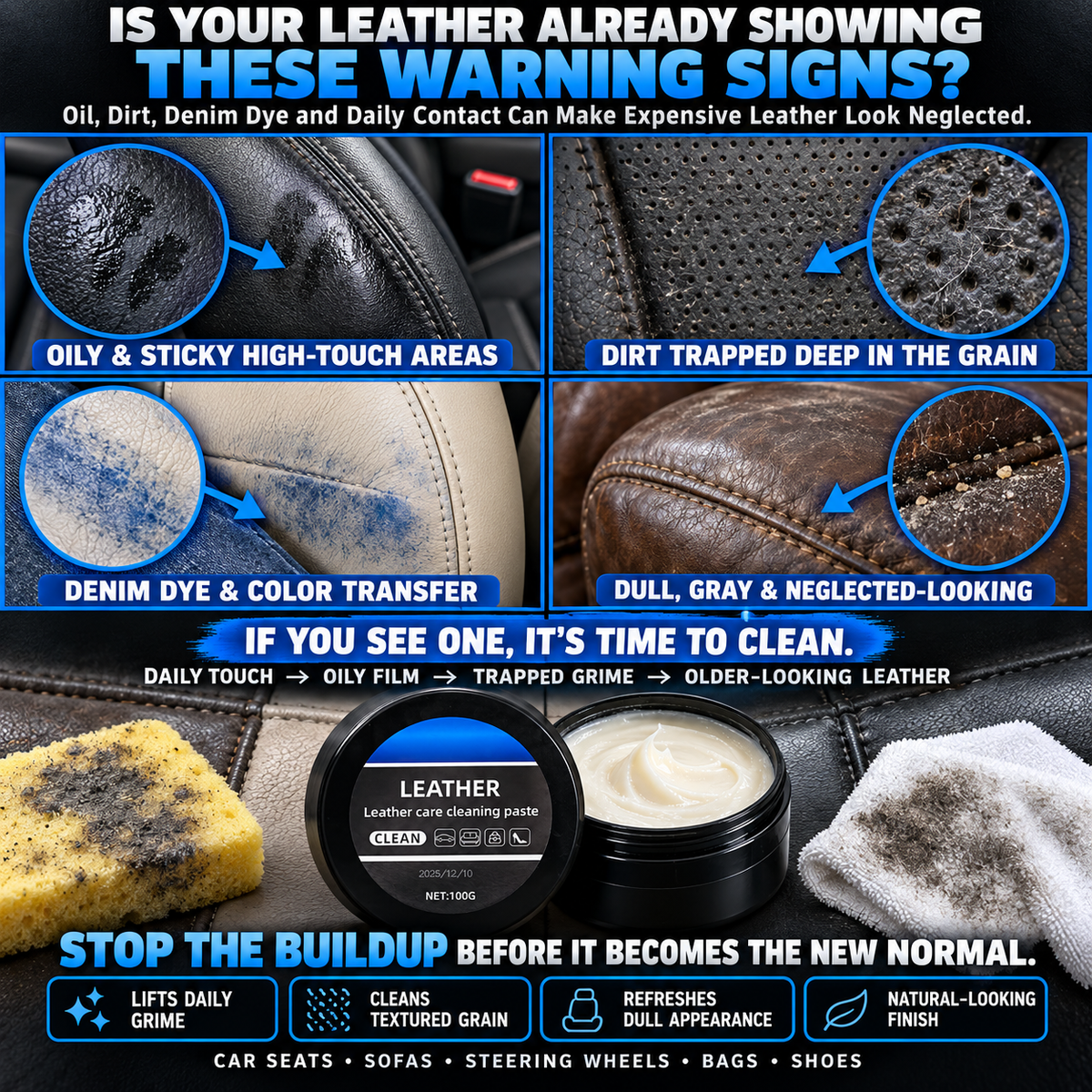 🔥 Limited-time offer 🔥 Premium Leather Care Paste-Suitable for all leather goods-8RH7