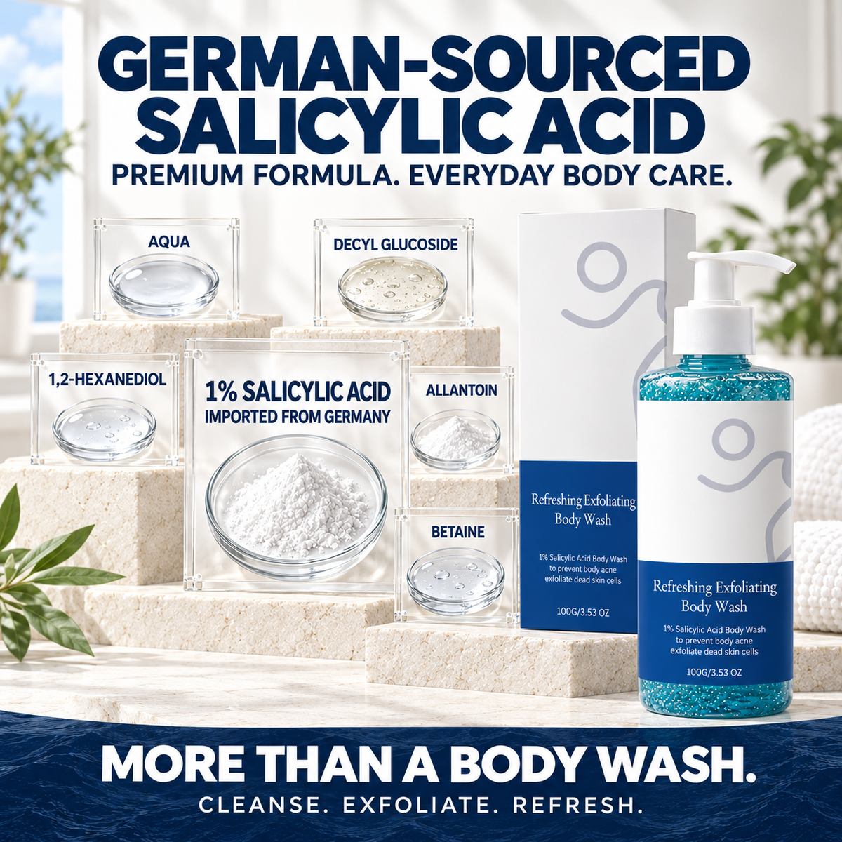 🔥 Flash Sale 🔥 Salicylic Acid Exfoliating Body Wash 🚿 Smoothing for Keratosis Pilaris & Body Acne-8RH7