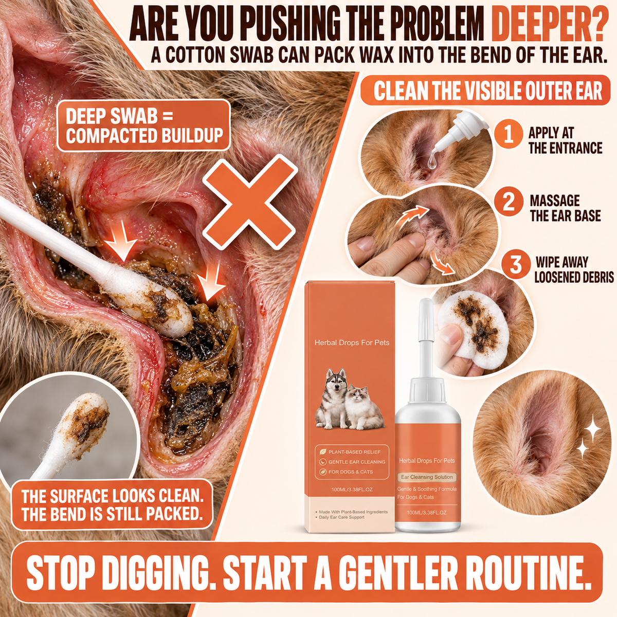 🔥 Limited-time offer 🔥 Herbal Drops For Pet 🐾Constant Ear Scratching? Head Shaking? That Smell? Check Their Ears.-8RH7