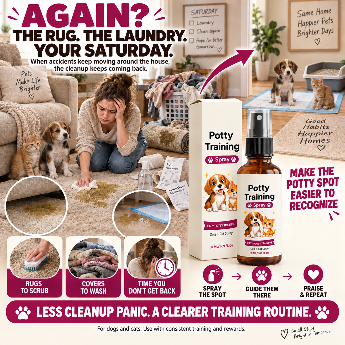 Potty Training Spray 💥 - Stop Repeat Accidents Before Your Rugs, Floors & Furniture Get Ruined-8CR5