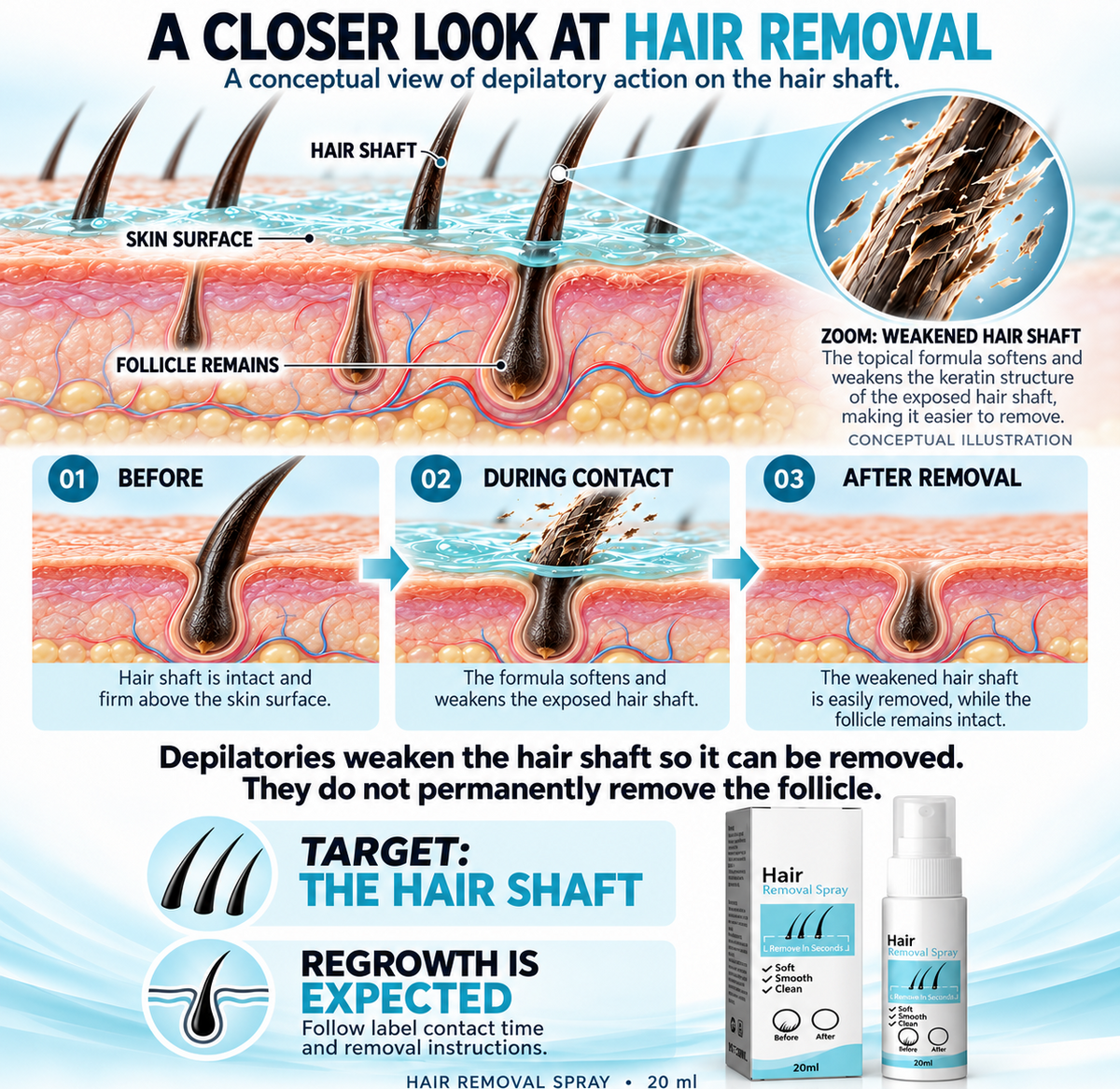 💸 Hair Removal Spray — Another Wax Appointment. Another Bill. Bring Your Routine Home. 🏠