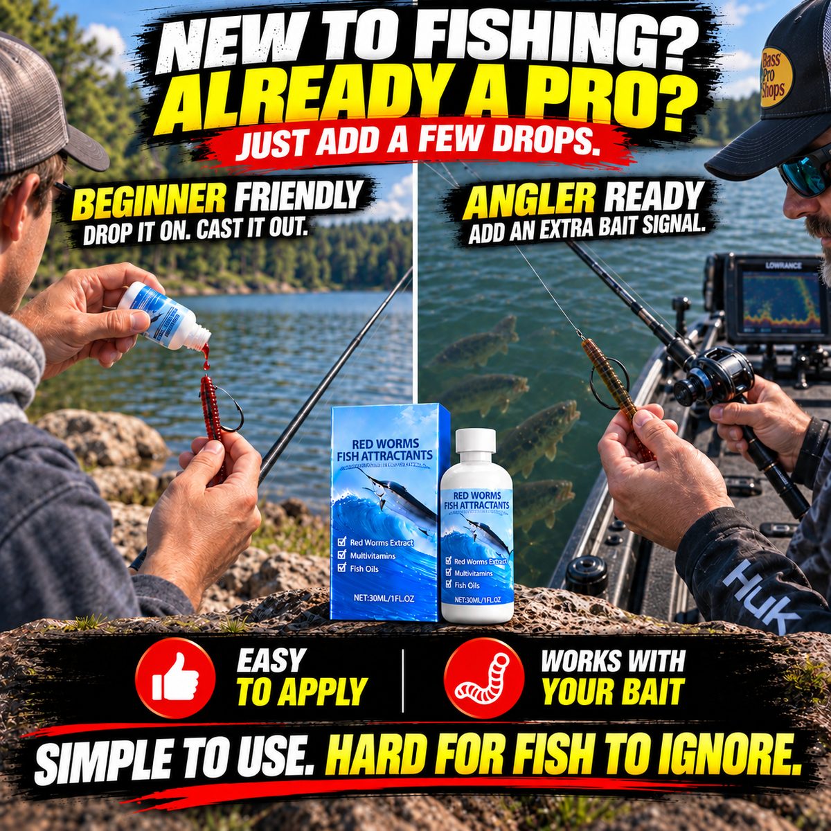 🎣TURN YOUR BAIT INTO A FISH MAGNET🐟10X Predator Signal Technology🌊ONE DROP. MAKE FISH FIND YOUR BAIT-8JX3