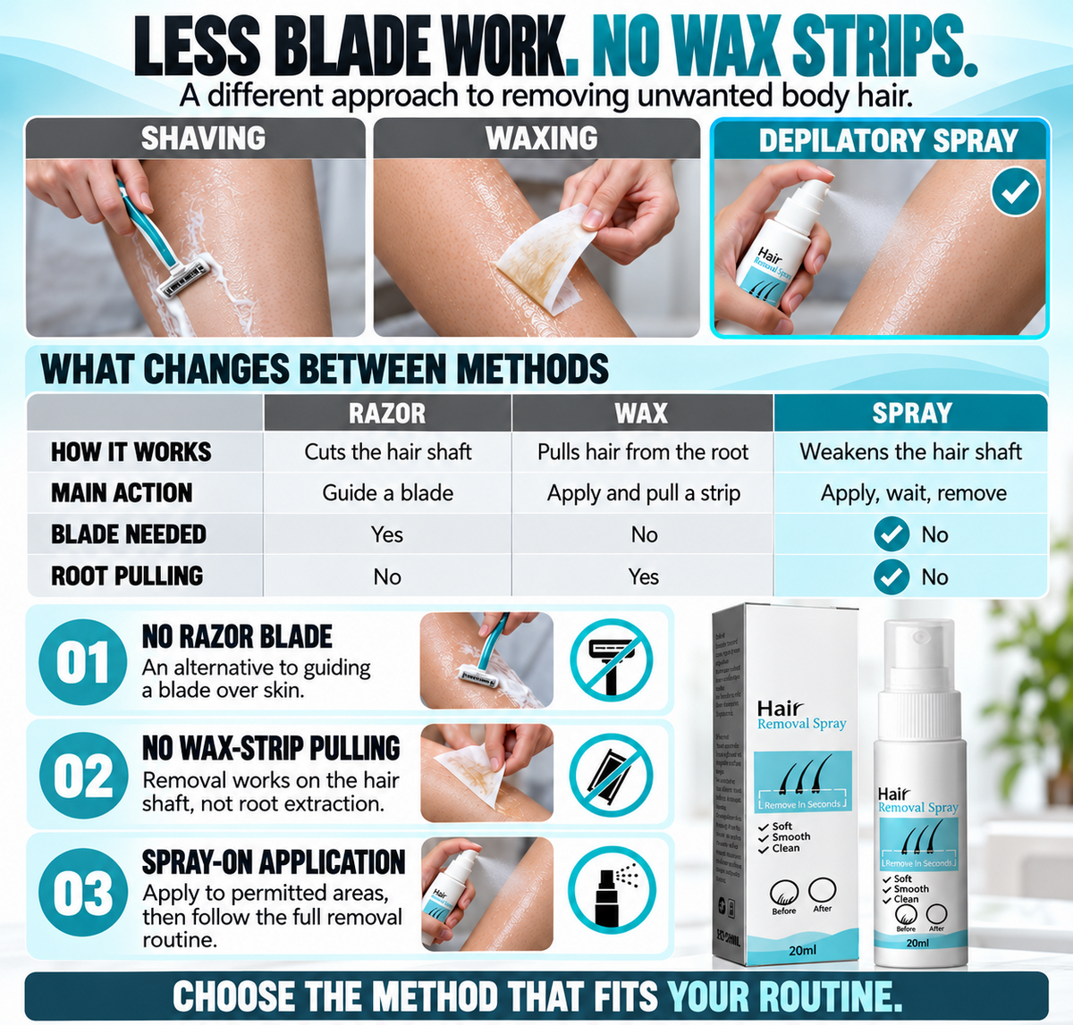 💸 Hair Removal Spray — Another Wax Appointment. Another Bill. Bring Your Routine Home. 🏠
