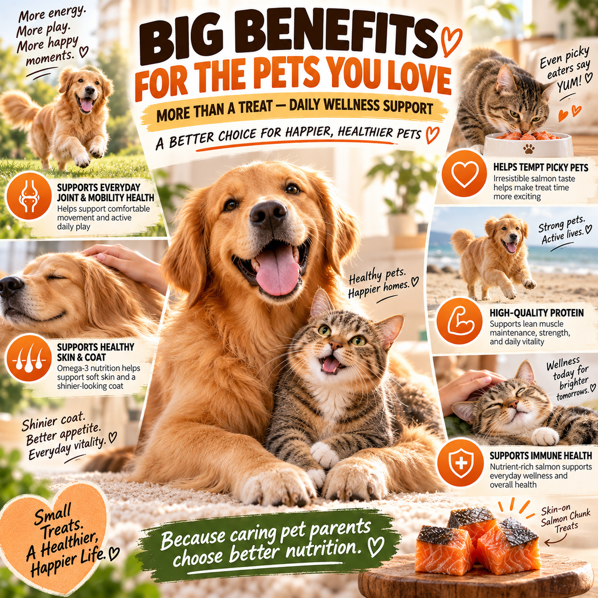 Premium Atlantic Salmon 🐟 Rich in Omega‑3 & Protein for Healthy Skin & Shiny Coats-8RH7