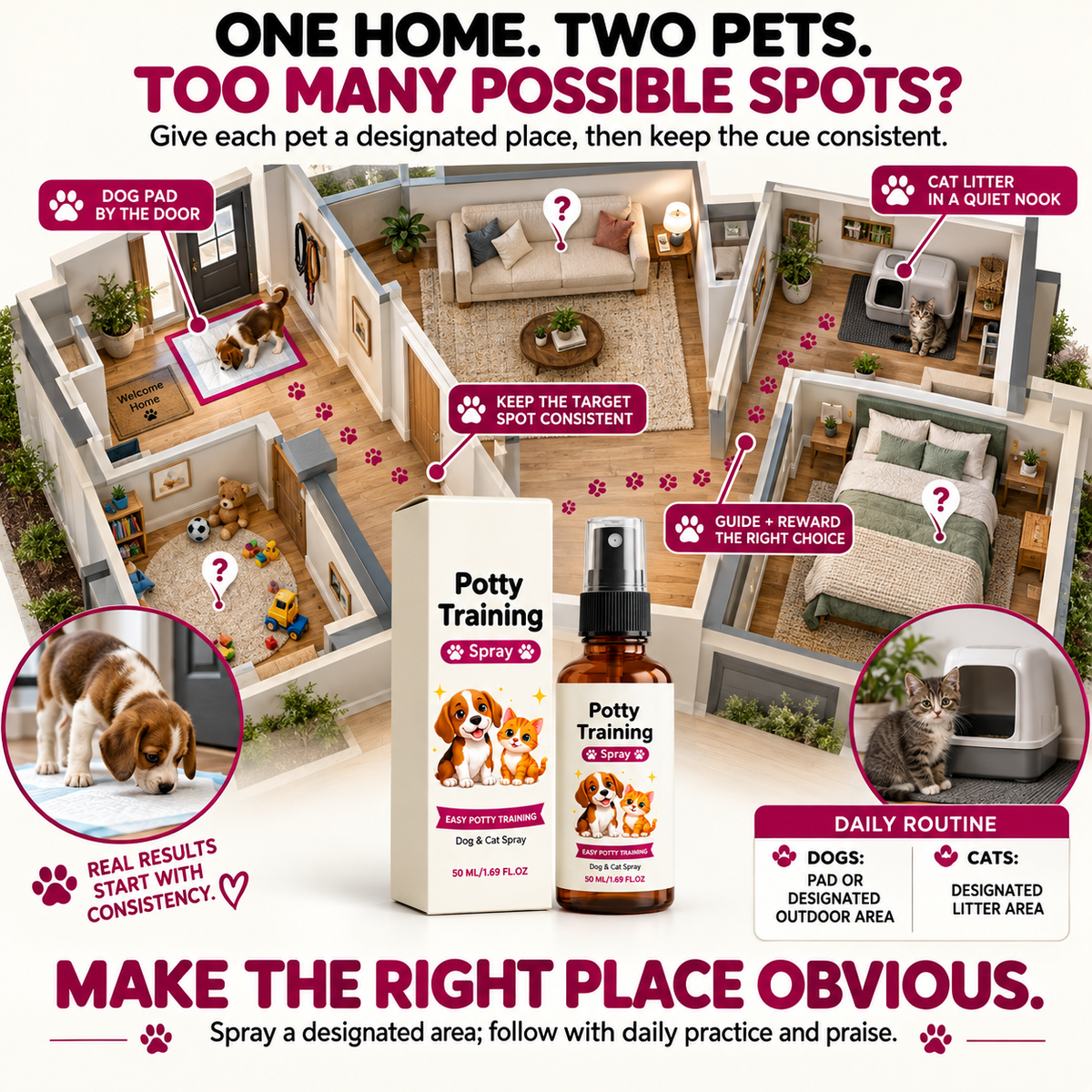 Potty Training Spray 💥 - Stop Repeat Accidents Before Your Rugs, Floors & Furniture Get Ruined-8CR5
