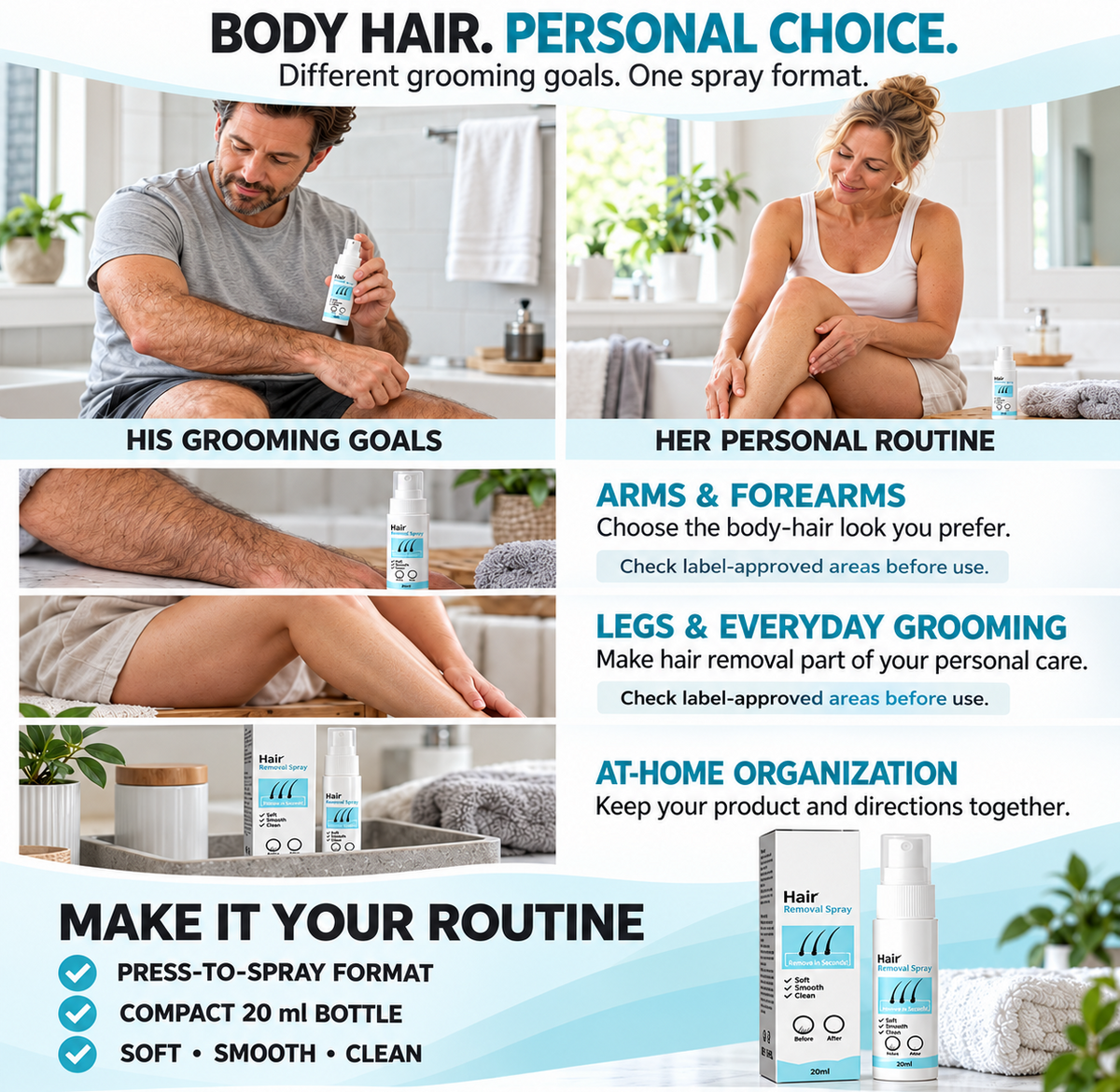 💸 Hair Removal Spray — Another Wax Appointment. Another Bill. Bring Your Routine Home. 🏠