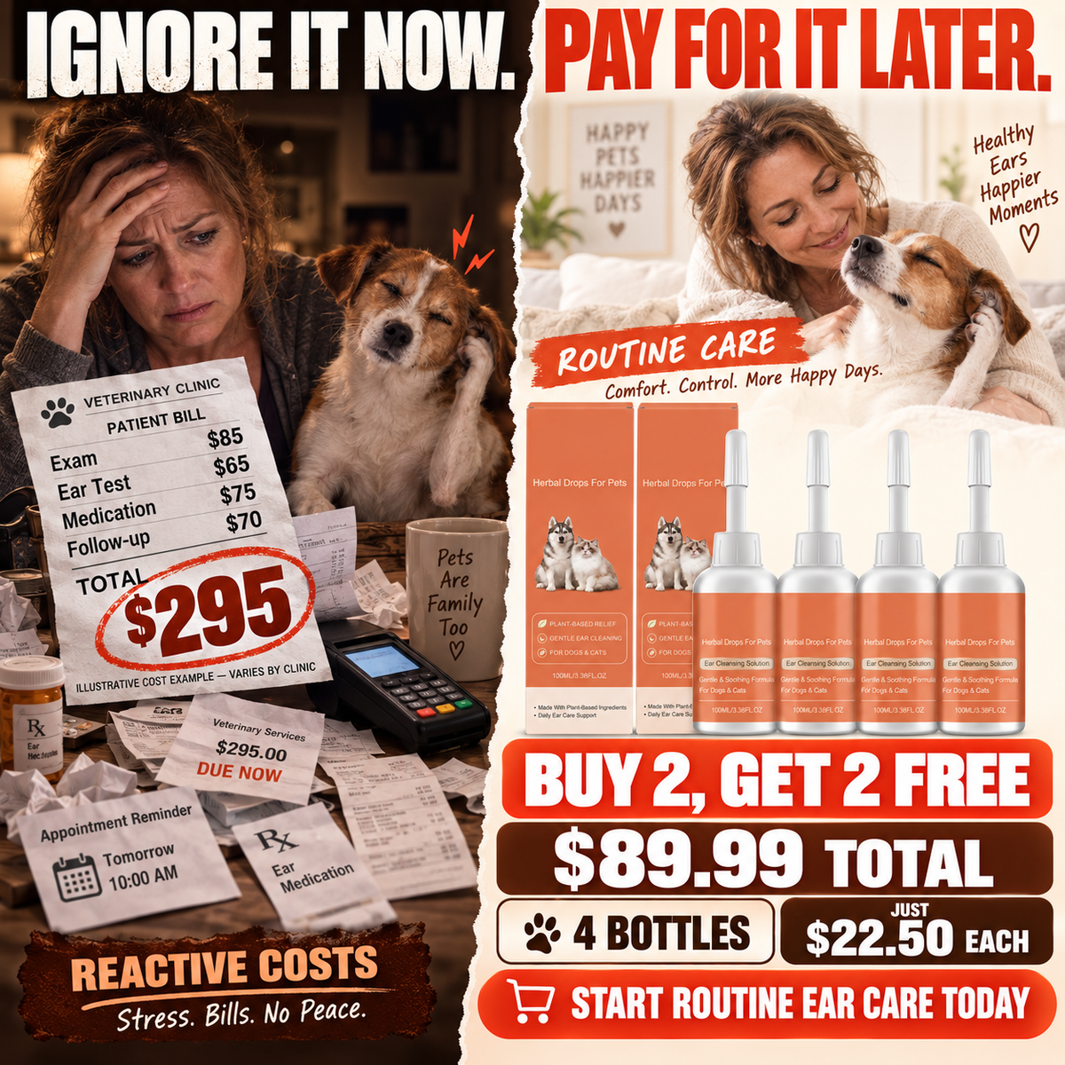 🔥 Limited-time offer 🔥 Herbal Drops For Pet 🐾Constant Ear Scratching? Head Shaking? That Smell? Check Their Ears.-8RH7
