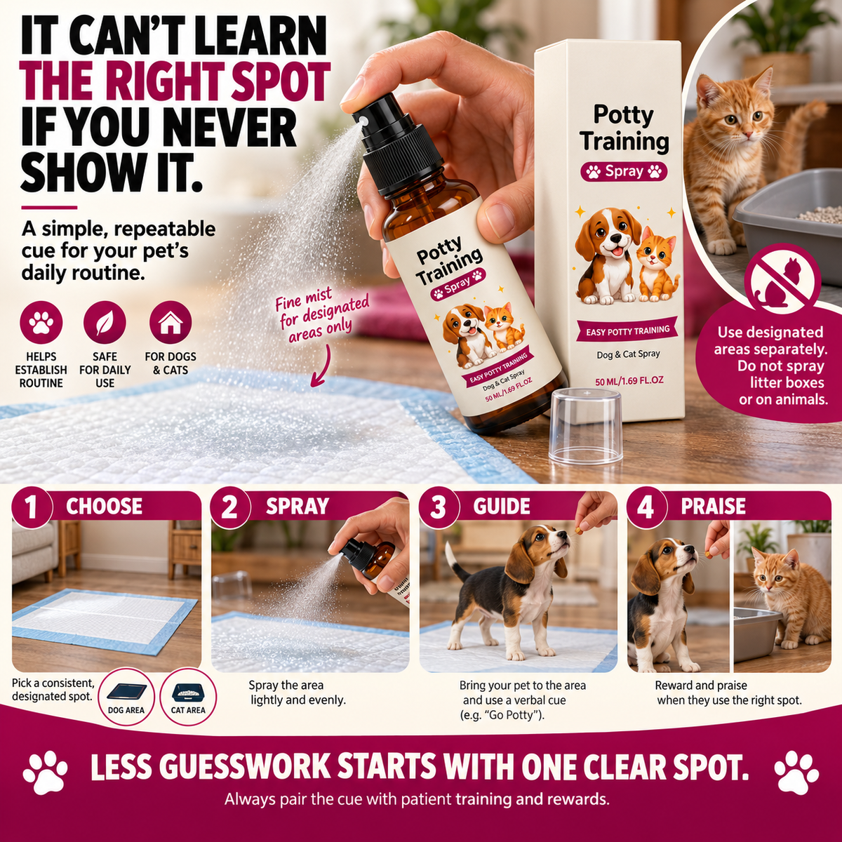 Potty Training Spray 💥 - Stop Repeat Accidents Before Your Rugs, Floors & Furniture Get Ruined-8CR5