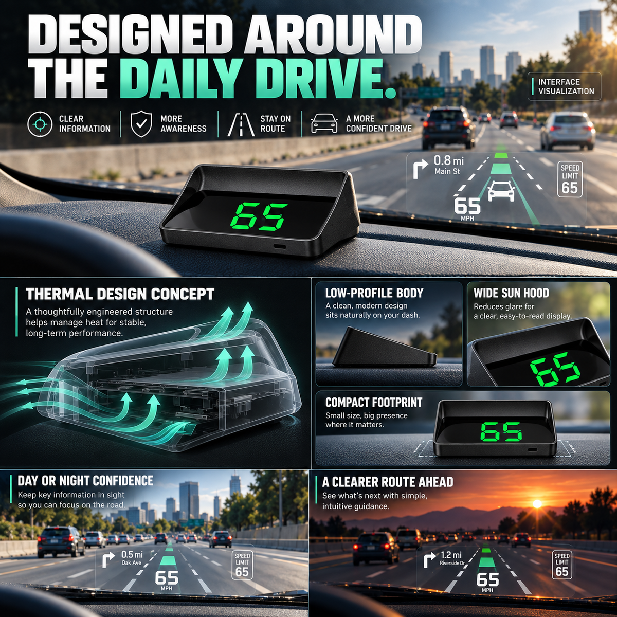 🚨 STOP DRIVING BLIND! ApexDrive  Intelligent GPS HUD – See Your Speed, Direction & Road Alerts Without Taking Your Eyes Off the Road 🚘⚡🛰️-8RH7