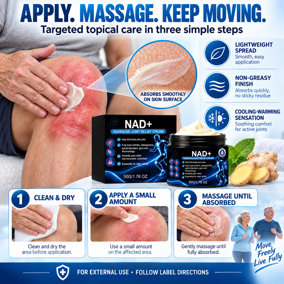 🚨 Stiff Knees? Aching Back? Sore Elbows? Foot & Ankle Pressure? ⚠️ Joint Rescue Advanced Relief Cream-8JX3