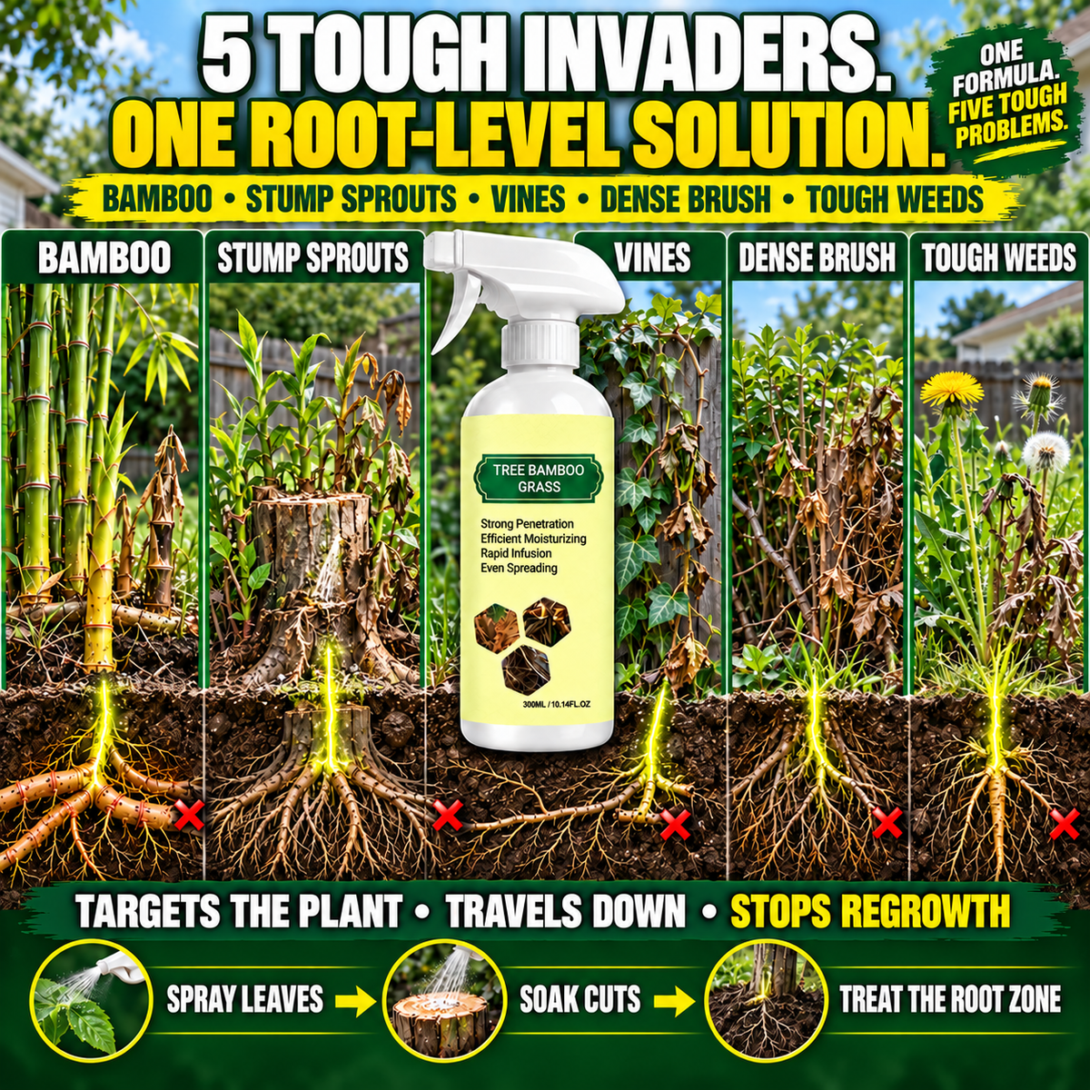 🔥 Limited-time offer 🔥Blocker Root Spray 💥 - Stop Roots Before They Damage Your Yard, Driveway & Fence and Leave You With Big Repair Bills-8RH7