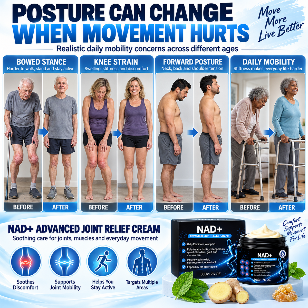 🚨 Stiff Knees? Aching Back? Sore Elbows? Foot & Ankle Pressure? ⚠️ Joint Rescue Advanced Relief Cream-8JX3