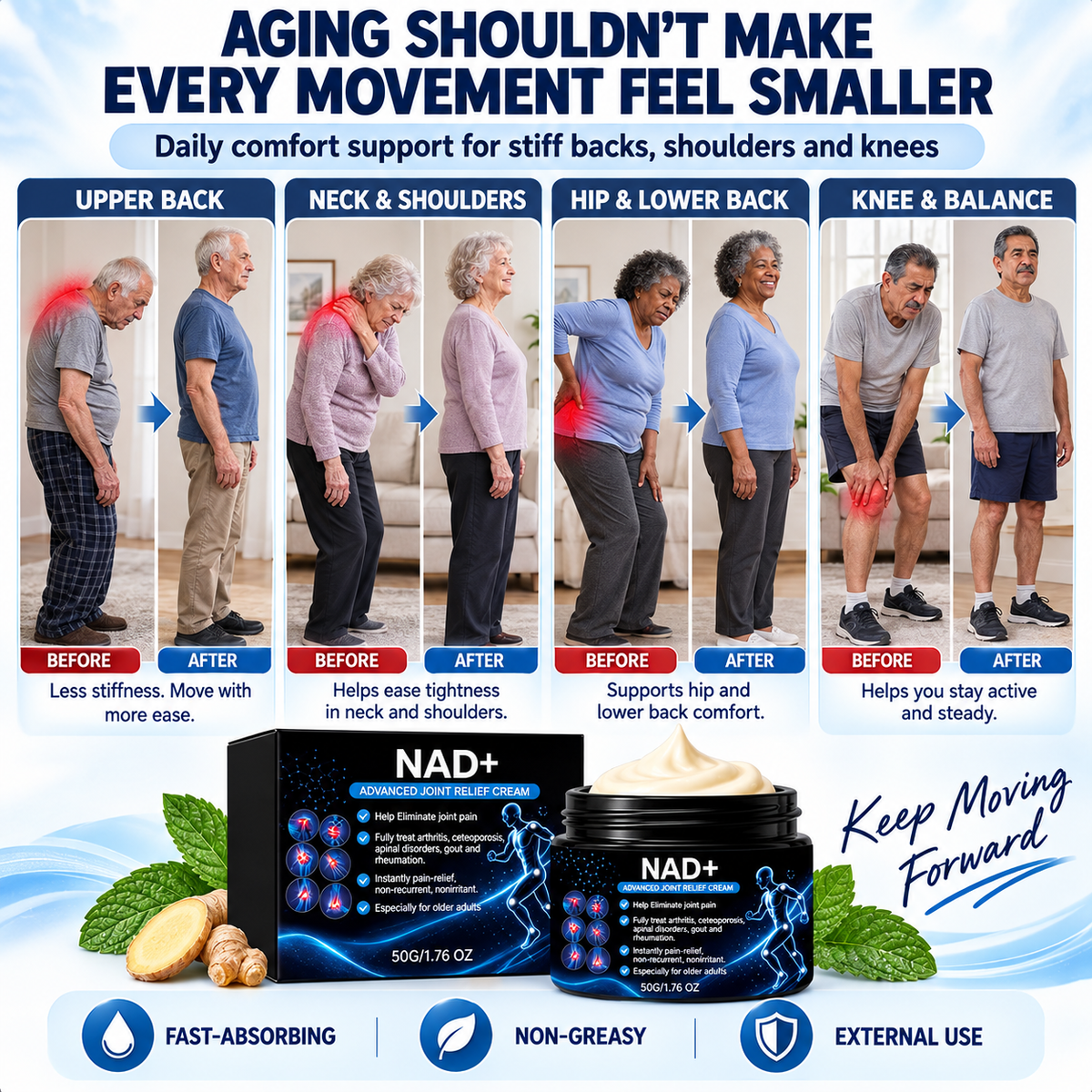🚨 Stiff Knees? Aching Back? Sore Elbows? Foot & Ankle Pressure? ⚠️ Joint Rescue Advanced Relief Cream-8JX3